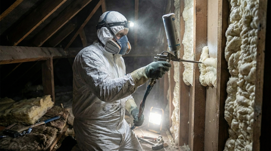 Attic Safety: Surviving Spray Foam Fumes and Fiberglass Itch with the AMS-A820
