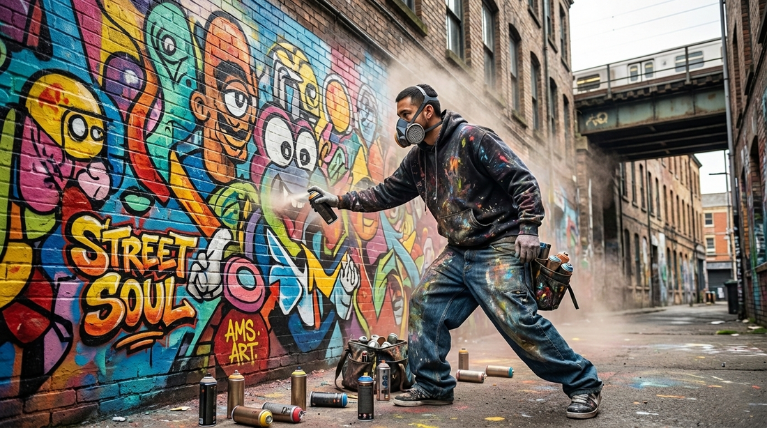 Aerosol Art Safety: Why Every Graffiti & Mural Artist Needs the AMS-A420P Paint Kit