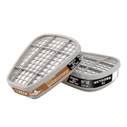 Pair of AMS A8510 Organic Gas Filter Boxes brown label GB 2890-2022 certified for painting