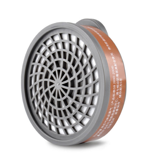 AMS A4520 organic vapor respirator cartridge with bayonet connection and high-density activated carbon filter side view