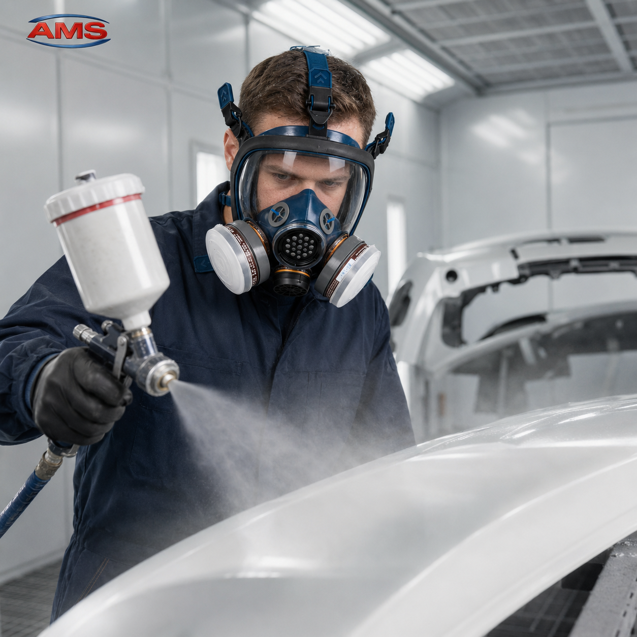 AMS Full Face Respirator Kit with Activated Carbon Filters