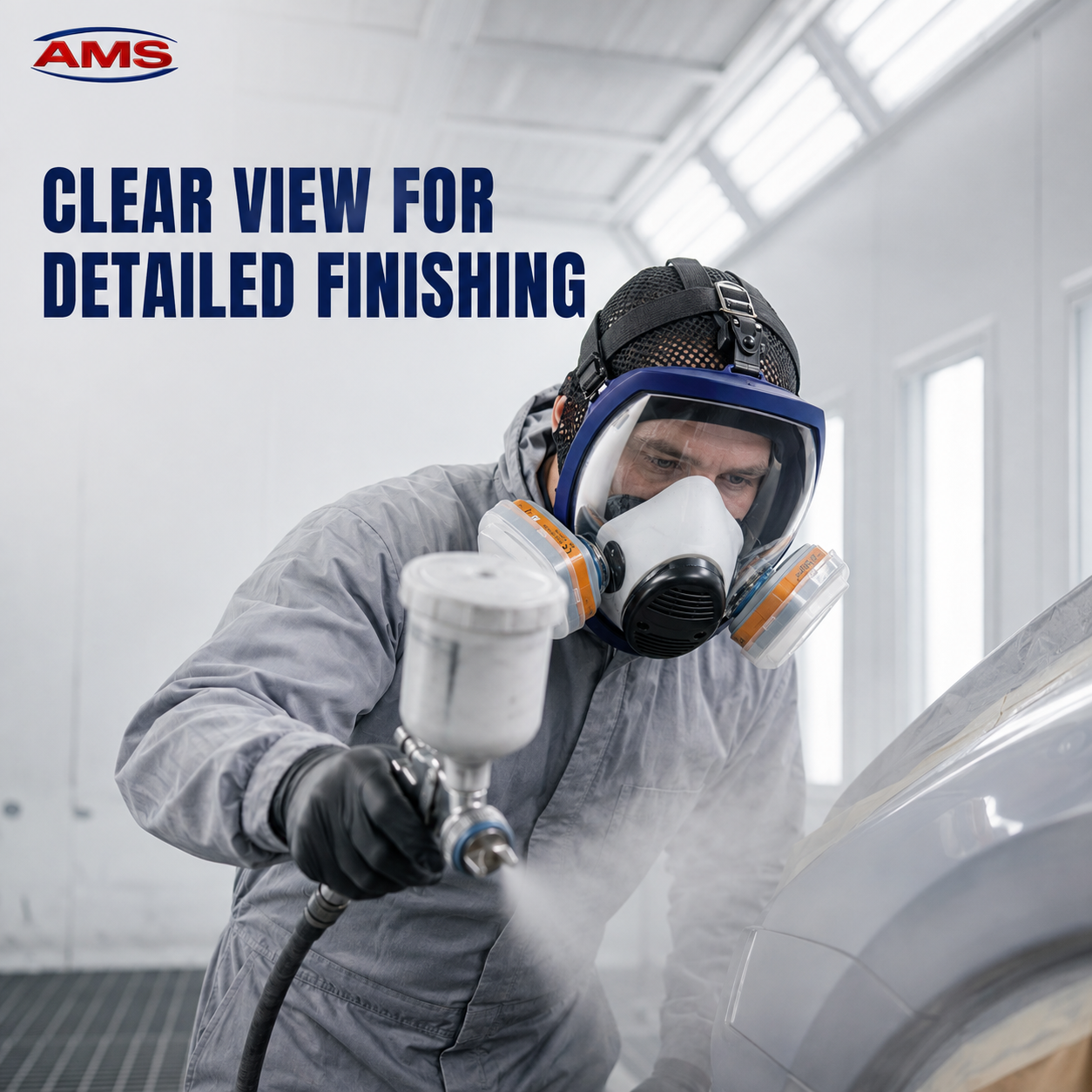 AMS A750 Full Face Respirator 15-in-1 Kit