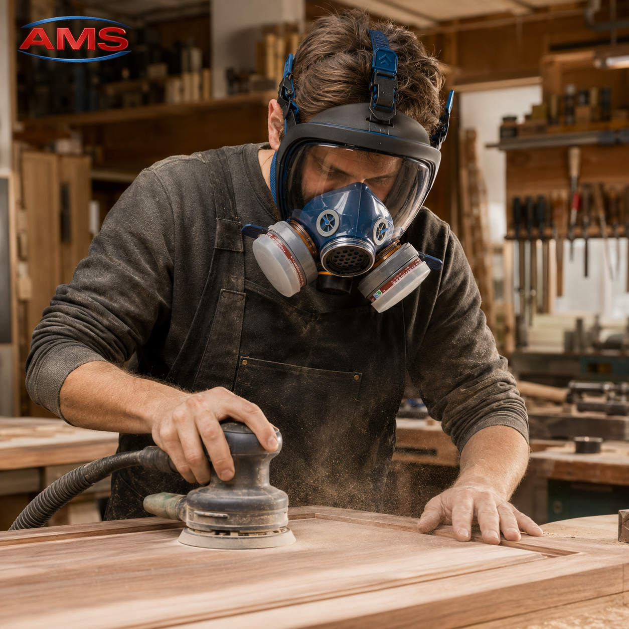 AMS Full Face Respirator Kit with Activated Carbon Filters
