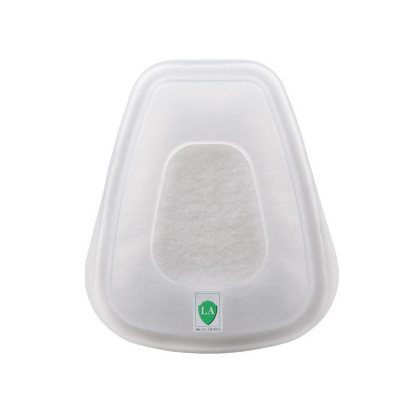 Top view of AMS A8502 filter holder cap with LA safety certification sticker