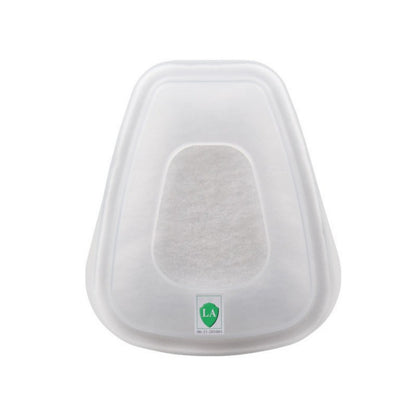 Top view of AMS A8502 filter holder cap with LA safety certification sticker