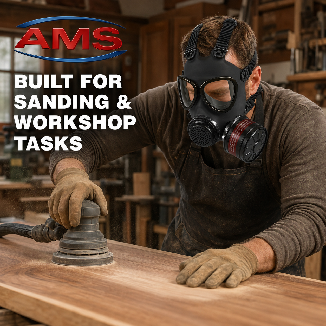 AMS A400 Full Face Respirator 2-in-1 Kit with 40mm Filter