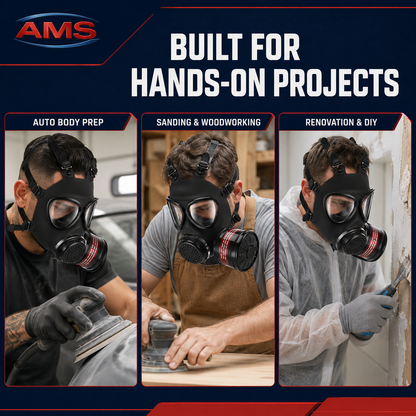 AMS A400 Full Face Respirator 2-in-1 Kit with 40mm Filter
