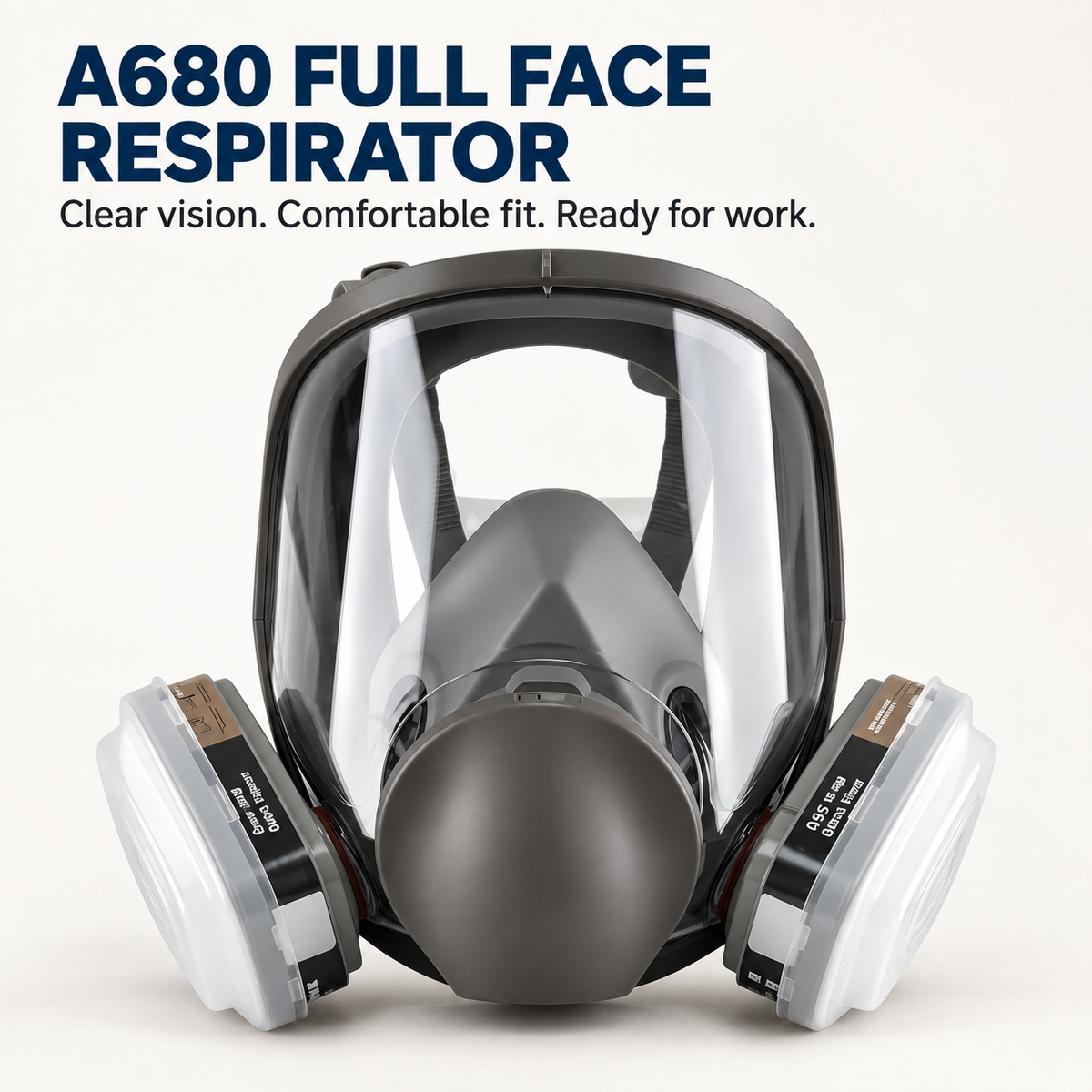 AMS A680 Full Face Respirator 15-Piece Kit for Painting, Epoxy, Sanding & Woodworking