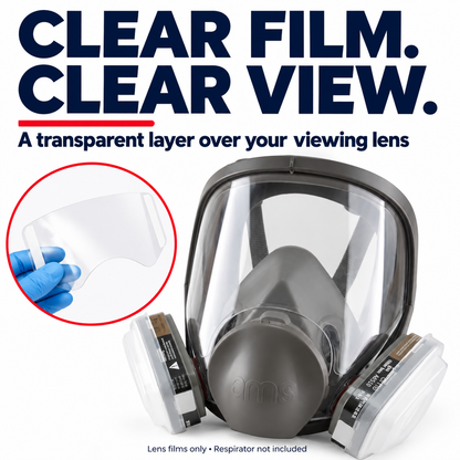 Transparent lens film on AMS A680 visor
