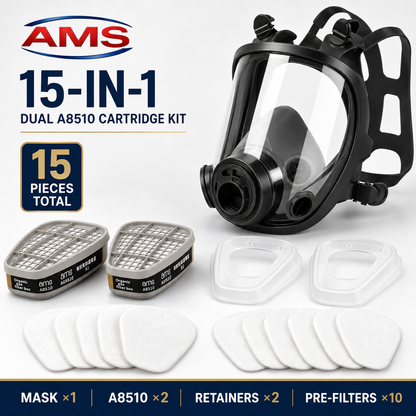 AMS A640 Full Face Respirator – 3 Filter Kit Options